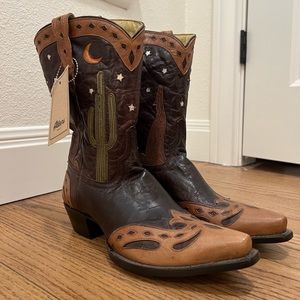 Allen’s cactus coyote moon Cowboy boots